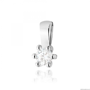 Zawieszka Z0222 Diament 0,10ct białe złoto