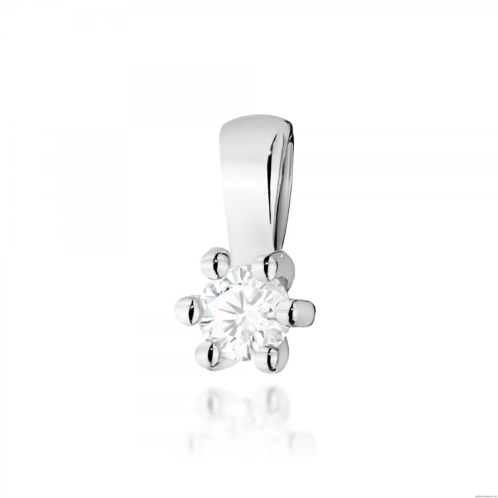 Zawieszka Z0222 Diament 0,10ct białe złoto