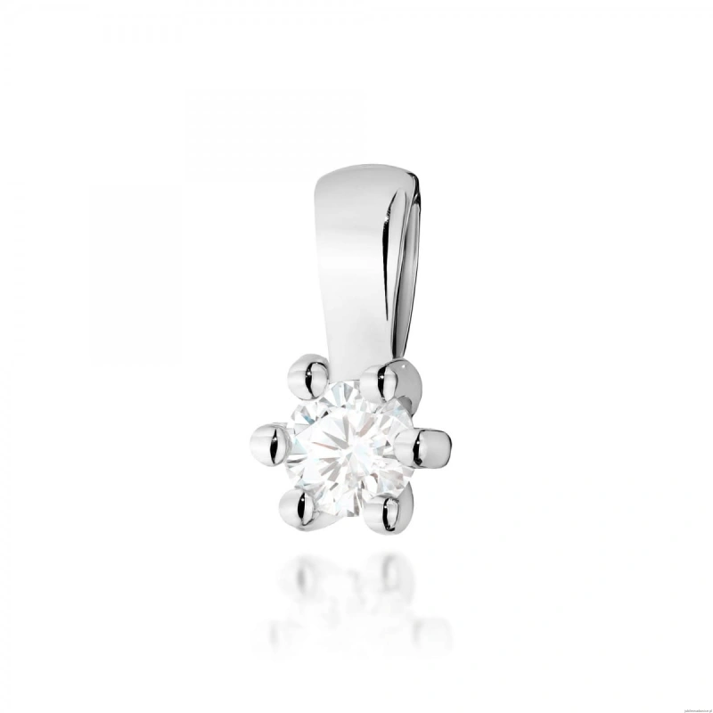 Zawieszka Z0222 Diament 0,10ct białe złoto