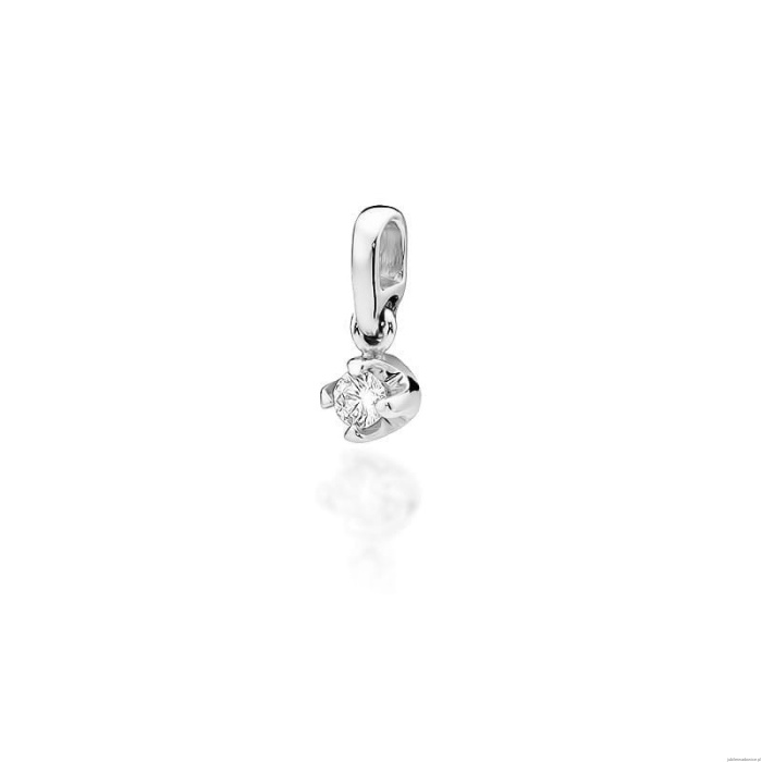 Zawieszka Z0034 Diament 0,10ct białe złoto