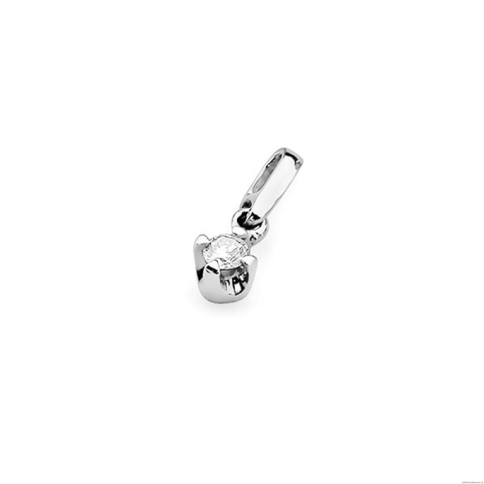 Zawieszka Z0034 Diament 0,10ct białe złoto