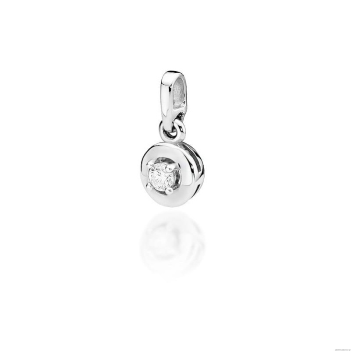 Zawieszka Z0045 Diament 0,10ct białe złoto