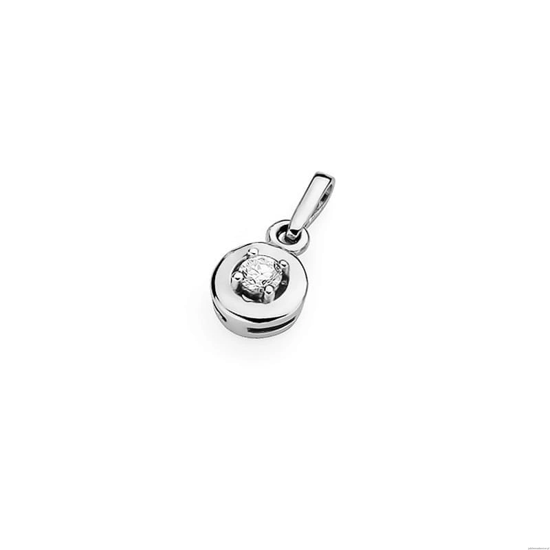 Zawieszka Z0045 Diament 0,10ct białe złoto