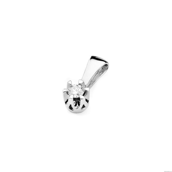 Zawieszka Z0032 Diament 0,10ct białe złoto