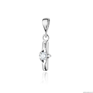 Zawieszka Z0088 Diament 0,10ct białe złoto