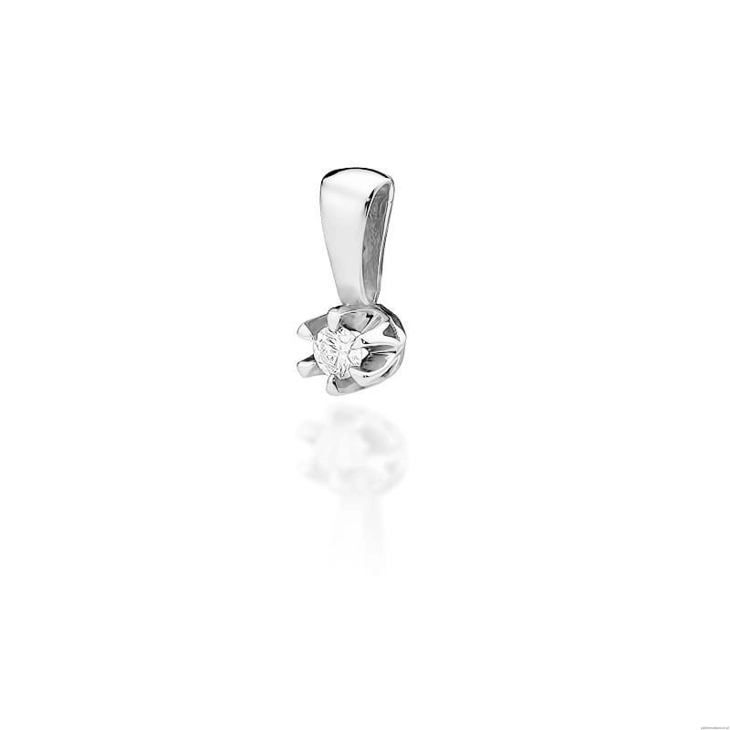Zawieszka Z0032 Diament 0,12ct białe złoto