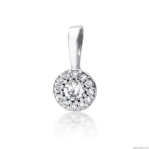 Zawieszka Z0443 Diament 0,12ct białe złoto