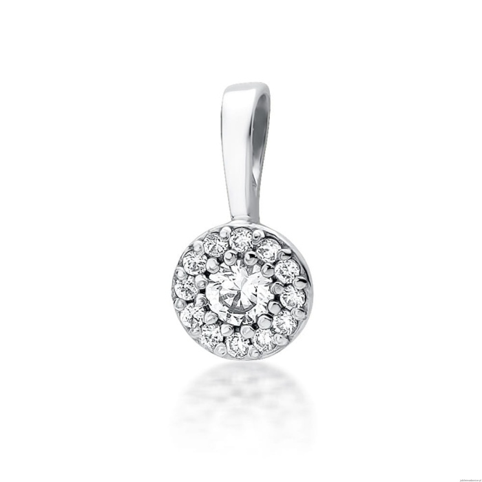 Zawieszka Z0443 Diament 0,12ct białe złoto