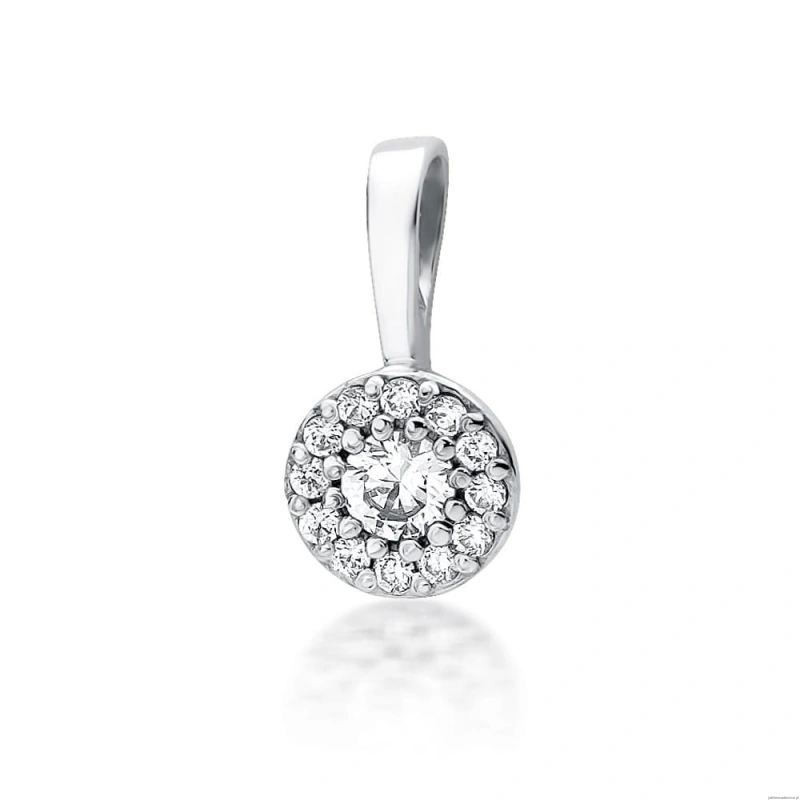 Zawieszka Z0443 Diament 0,12ct białe złoto