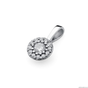 Zawieszka Z0443 Diament 0,12ct białe złoto