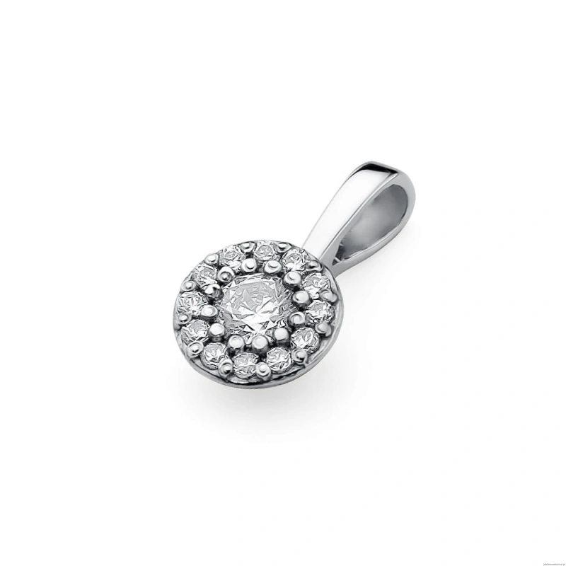 Zawieszka Z0443 Diament 0,12ct białe złoto