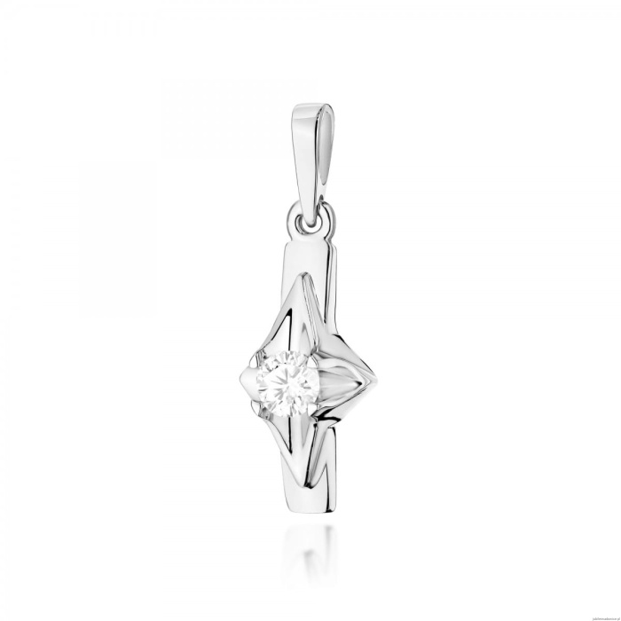 Zawieszka Z0088 Diament 0,20ct białe złoto
