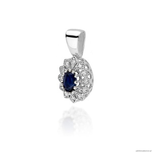 Zawieszka Z0354 Szafir 0,70ct białe złoto