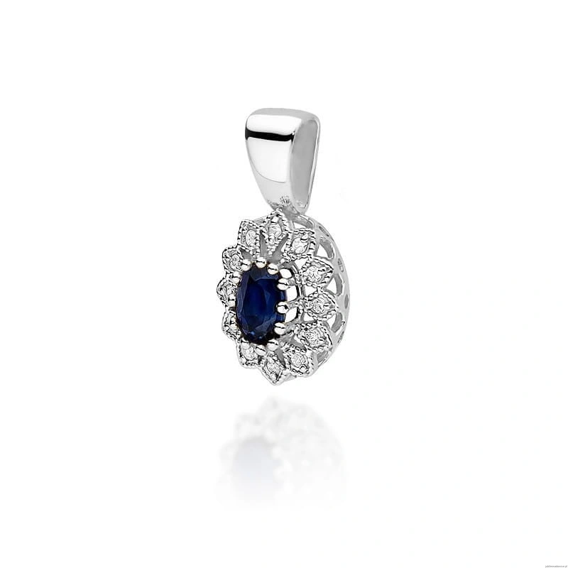 Zawieszka Z0354 Szafir 0,70ct białe złoto