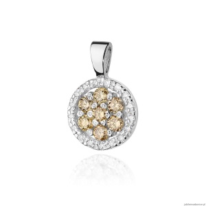 Zawieszka Z0440 z diamentami białe złoto