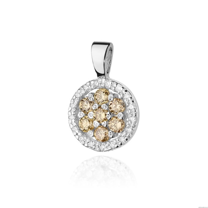 Zawieszka Z0440 z diamentami białe złoto