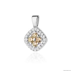 Zawieszka Z0441 z diamentami białe złoto