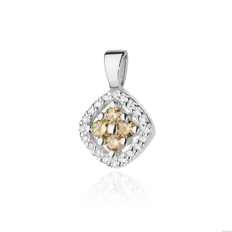 Zawieszka Z0441 z diamentami białe złoto