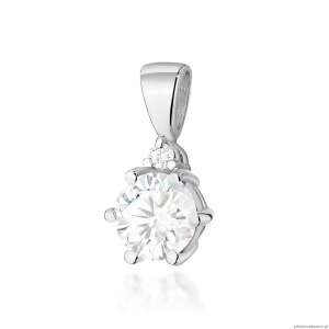 Zawieszka Z0076 Biały Szafir 0,60ct białe złoto