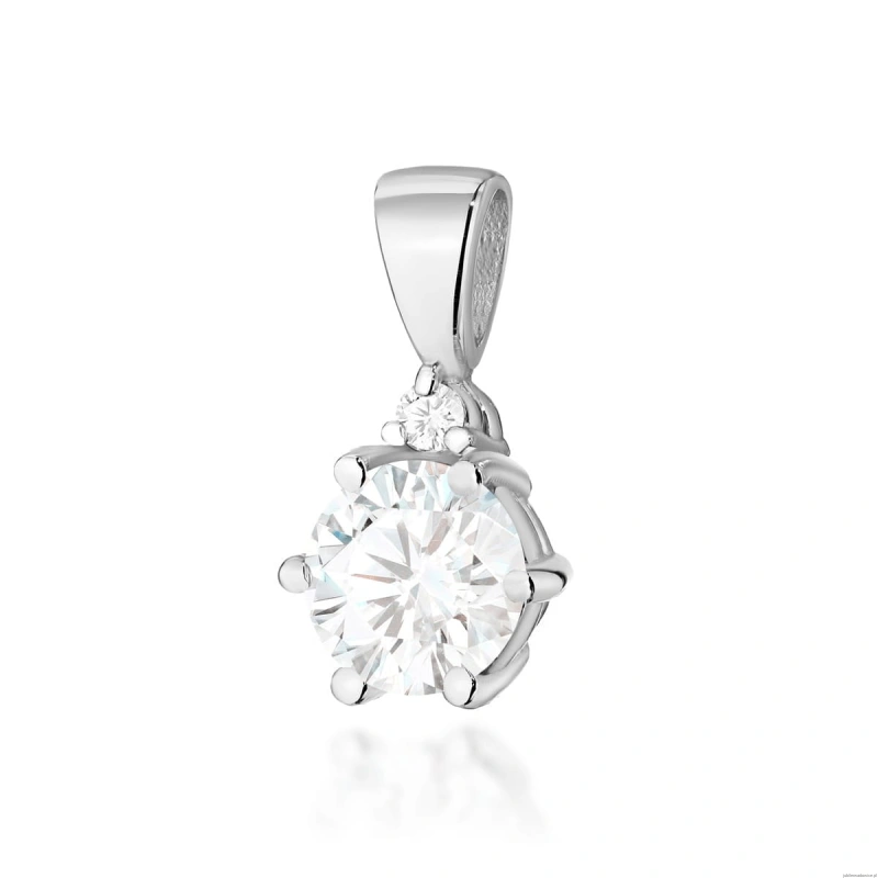 Zawieszka Z0076 Biały Szafir 0,60ct białe złoto
