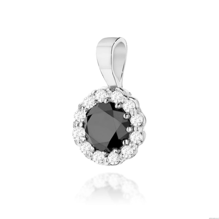 Zawieszka Z0510 Czarny Diament 0,50ct białe złoto