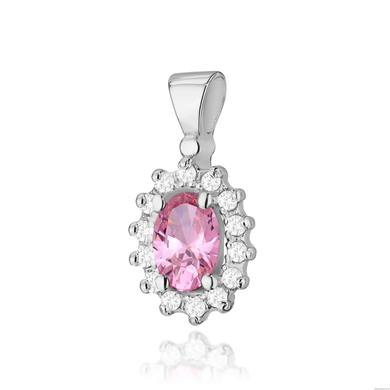Zawieszka Z0182 Różowy Topaz 0,50ct białe złoto