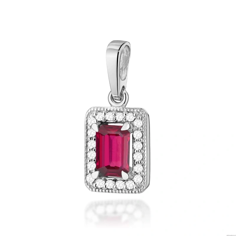 Zawieszka Z0422 Rubin 0,80ct białe złoto