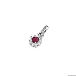 Zawieszka Z0185 Rubin 0,15ct białe złoto