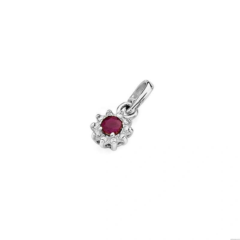 Zawieszka Z0185 Rubin 0,15ct białe złoto