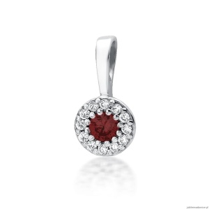 Zawieszka Z0443 Rubin 0,15ct białe złoto
