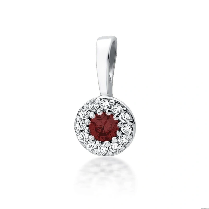Zawieszka Z0443 Rubin 0,15ct białe złoto