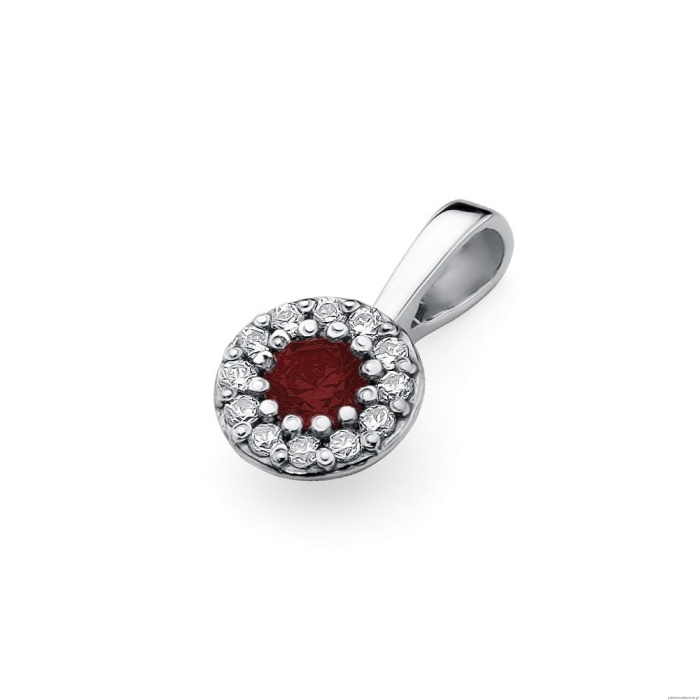 Zawieszka Z0443 Rubin 0,15ct białe złoto
