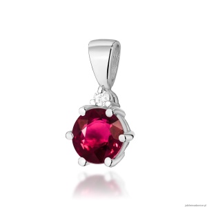 Zawieszka Z0076 Rubin 0,60ct białe złoto