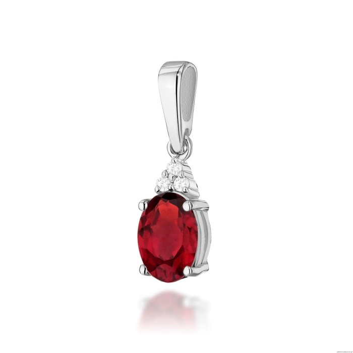 Zawieszka Z0308 Rubin 1,00ct białe złoto