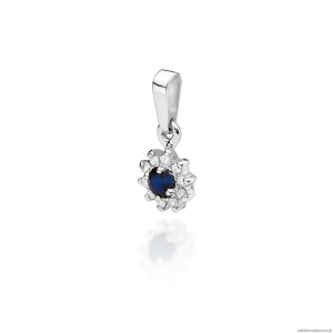 Zawieszka Z0185 Szafir 0,15ct białe złoto