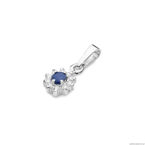 Zawieszka Z0185 Szafir 0,15ct białe złoto