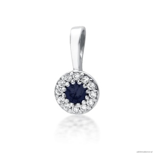 Zawieszka Z0443 Szafir 0,15ct białe złoto