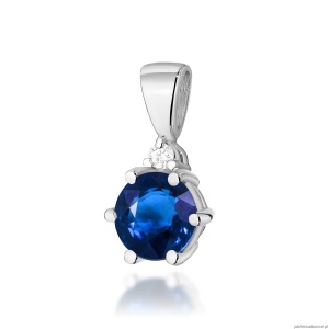 Zawieszka Z0076 Szafir 0,50ct białe złoto