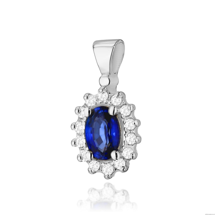 Zawieszka Z0182 Szafir 0,70ct białe złoto