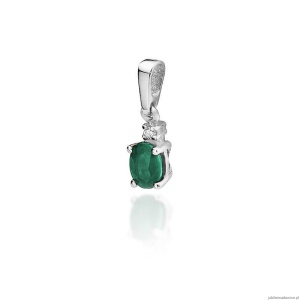 Zawieszka Z0001 Szmaragd 0,40ct białe złoto