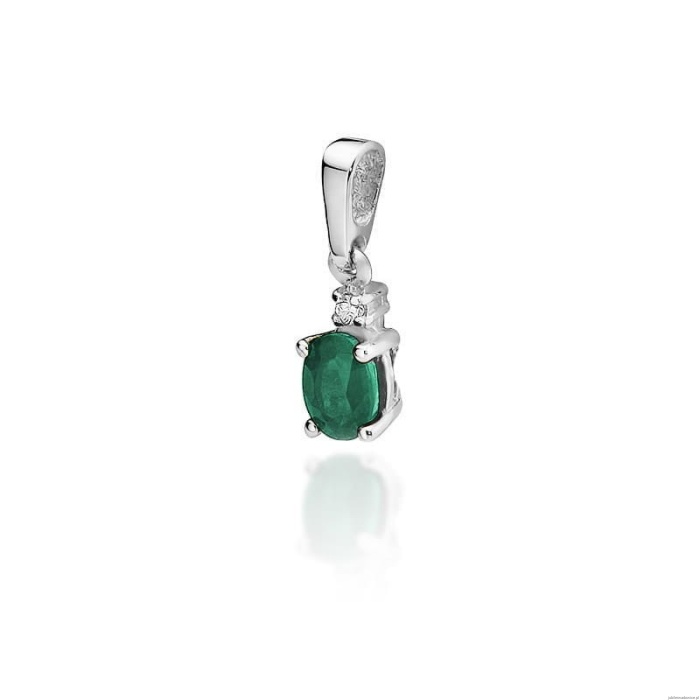 Zawieszka Z0001 Szmaragd 0,40ct białe złoto