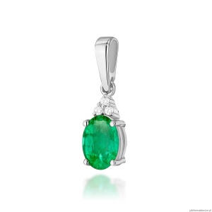 Zawieszka Z0308 Szmaragd 0,80ct białe złoto