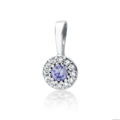 Zawieszka Z0443 Tanzanit 0,15ct białe złoto