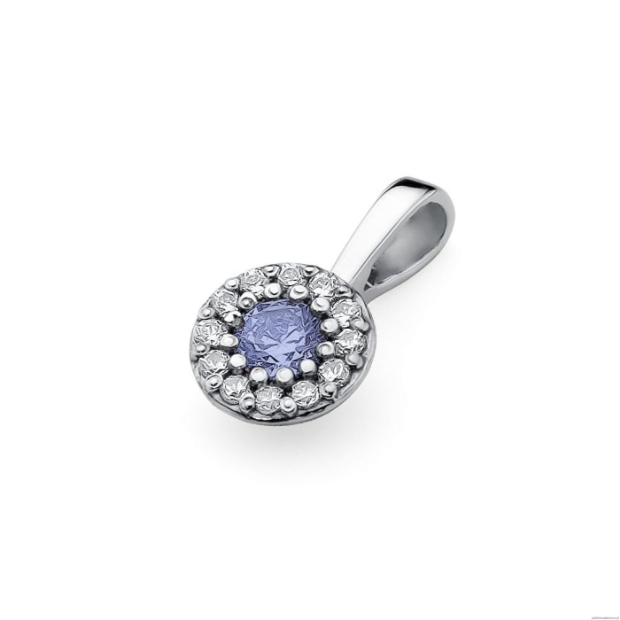 Zawieszka Z0443 Tanzanit 0,15ct białe złoto