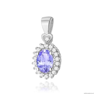 Zawieszka Z0312 Tanzanit 0,40ct białe złoto