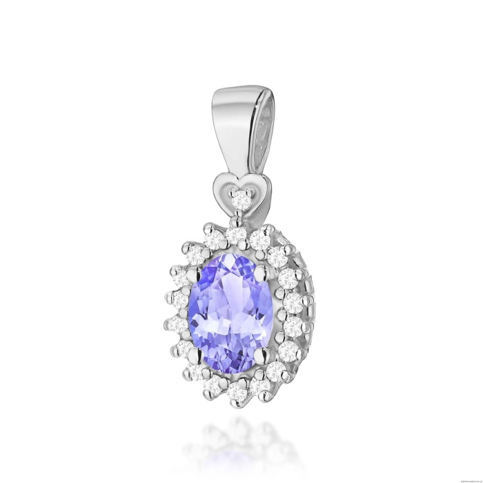 Zawieszka Z0312 Tanzanit 0,40ct białe złoto