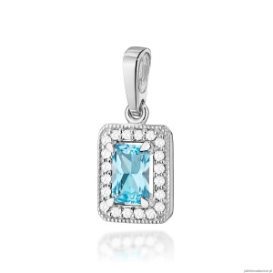 Zawieszka Z0422 Topaz 0,65ct białe złoto