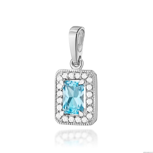 Zawieszka Z0422 Topaz 0,65ct białe złoto
