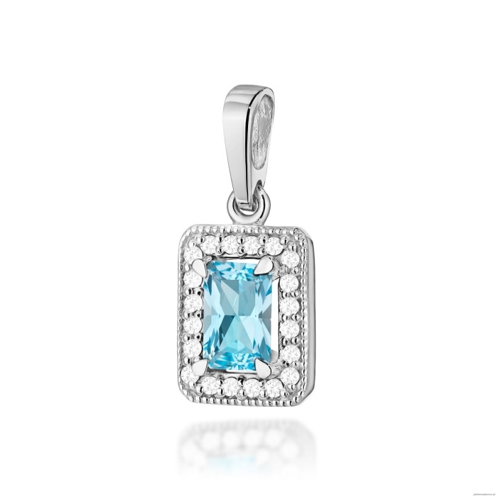 Zawieszka Z0422 Topaz 0,65ct białe złoto
