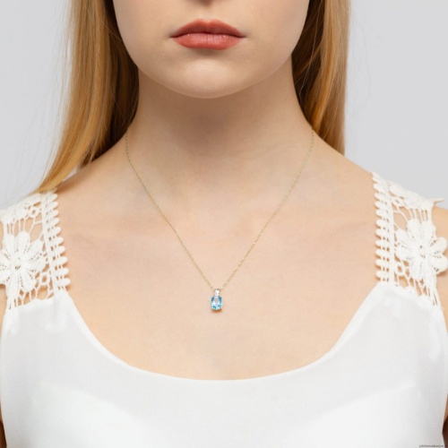 Zawieszka Z0400 Topaz 2,40ct białe złoto